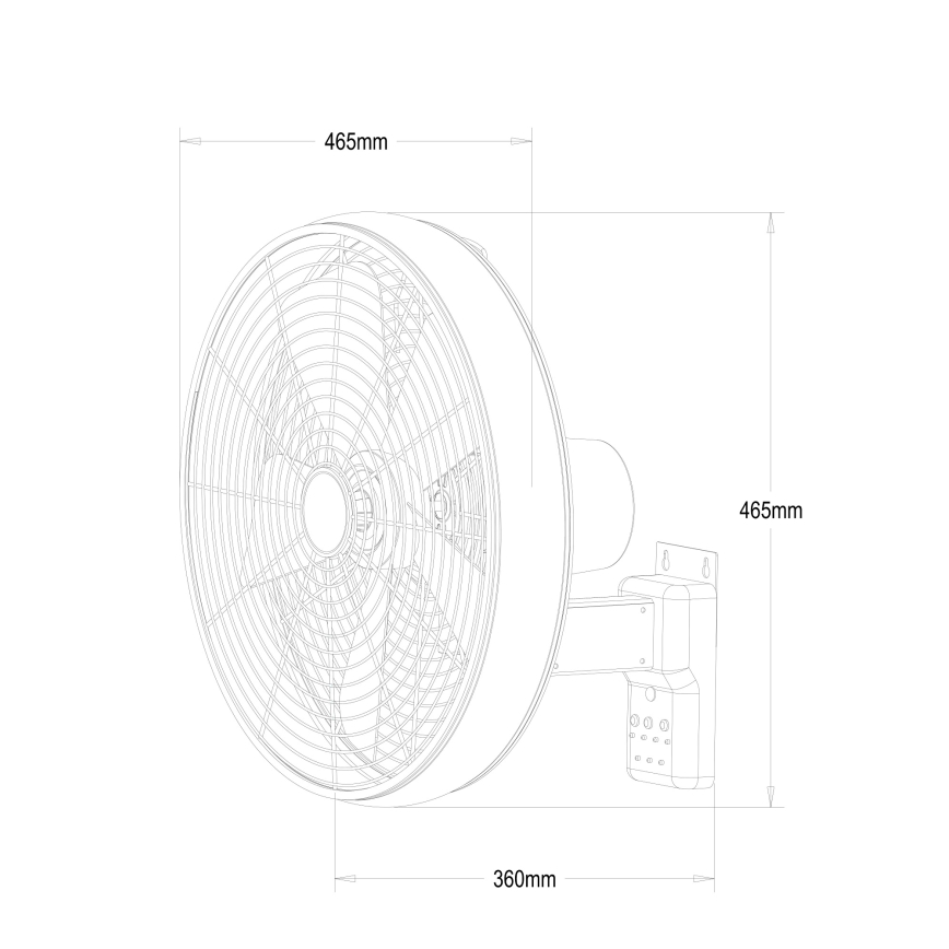 Lucci Air 213128EU - Zidni ventilator BREEZE 55W/230V bijeli, prom. 46 cm + daljinsko upravljanje