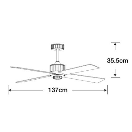 Lucci air 213170 - LED Stropni ventilator NEWPORT crna + daljinski upravljač