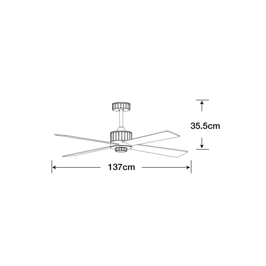 Lucci air 213170 - LED Stropni ventilator NEWPORT crna + daljinski upravljač