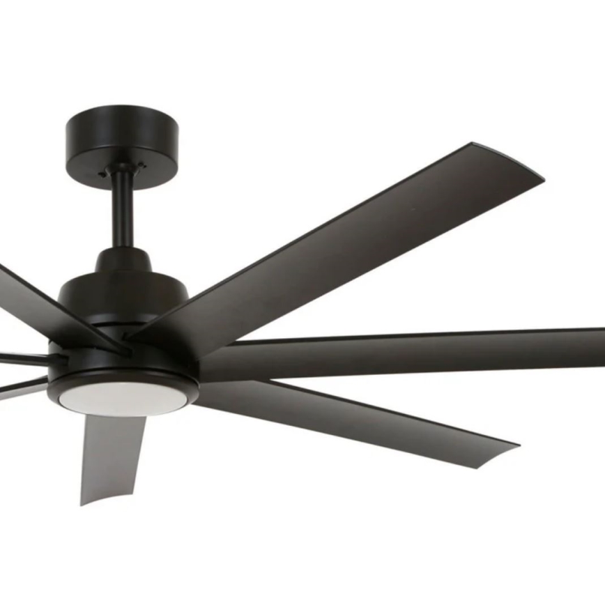Lucci Air 21318349 - LED Prigušivi stropni ventilator ATLANTA 1xGX53/12W/230V pr. 142 cm crna + daljinski upravljač