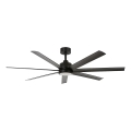 Lucci Air 21318349 - LED Prigušivi stropni ventilator ATLANTA 1xGX53/12W/230V pr. 142 cm crna + daljinski upravljač