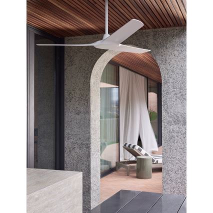 Lucci Air 21321549 - Stropni ventilator ABYSS pr. 142 cm IP66 bijela + daljinski upravljač