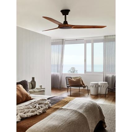 Lucci Air 21321749 - Stropni ventilator ABYSS pr. 142 cm IP66 smeđa + daljinski upravljač