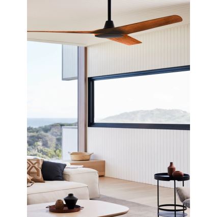 Lucci Air 21321749 - Stropni ventilator ABYSS pr. 142 cm IP66 smeđa + daljinski upravljač