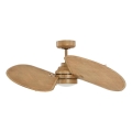 Lucci Air 21325549 - LED stropni ventilator SABLE s prigušivanjem 1xGX53/12W/230V 3000/4000/5000K promjer 91,5 cm smeđi + daljinski upravljač