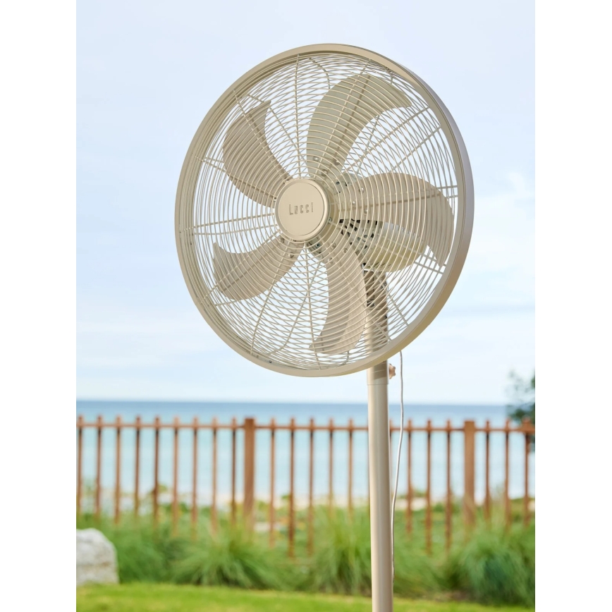 Lucci Air 21326449 - Stajaći ventilator GLIDE 36W/230V Ø 45 cm bijela