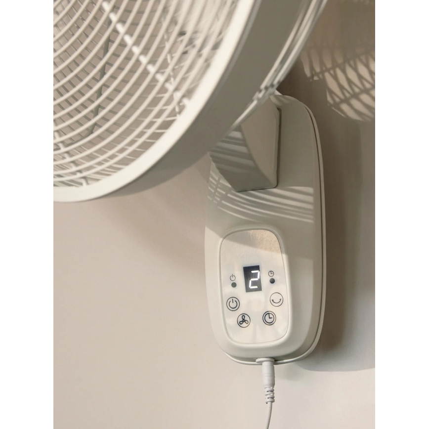 Lucci Air 21326649 - Zidni ventilator GLIDE 36W/230V Ø 45 cm bijeli + daljinski upravljač