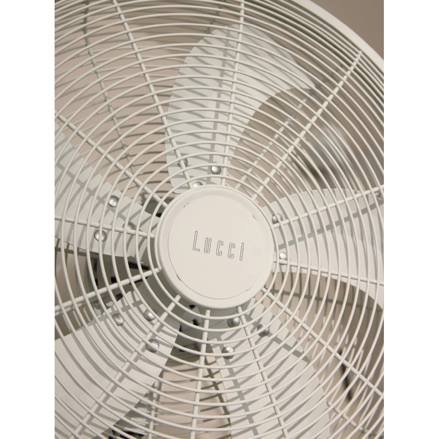 Lucci Air 21326649 - Zidni ventilator GLIDE 36W/230V Ø 45 cm bijeli + daljinski upravljač
