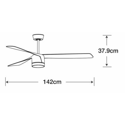 Lucci air 213281 - Stropni ventilator PEREGRINE 1xGX53/12W/230V crna + daljinski upravljač