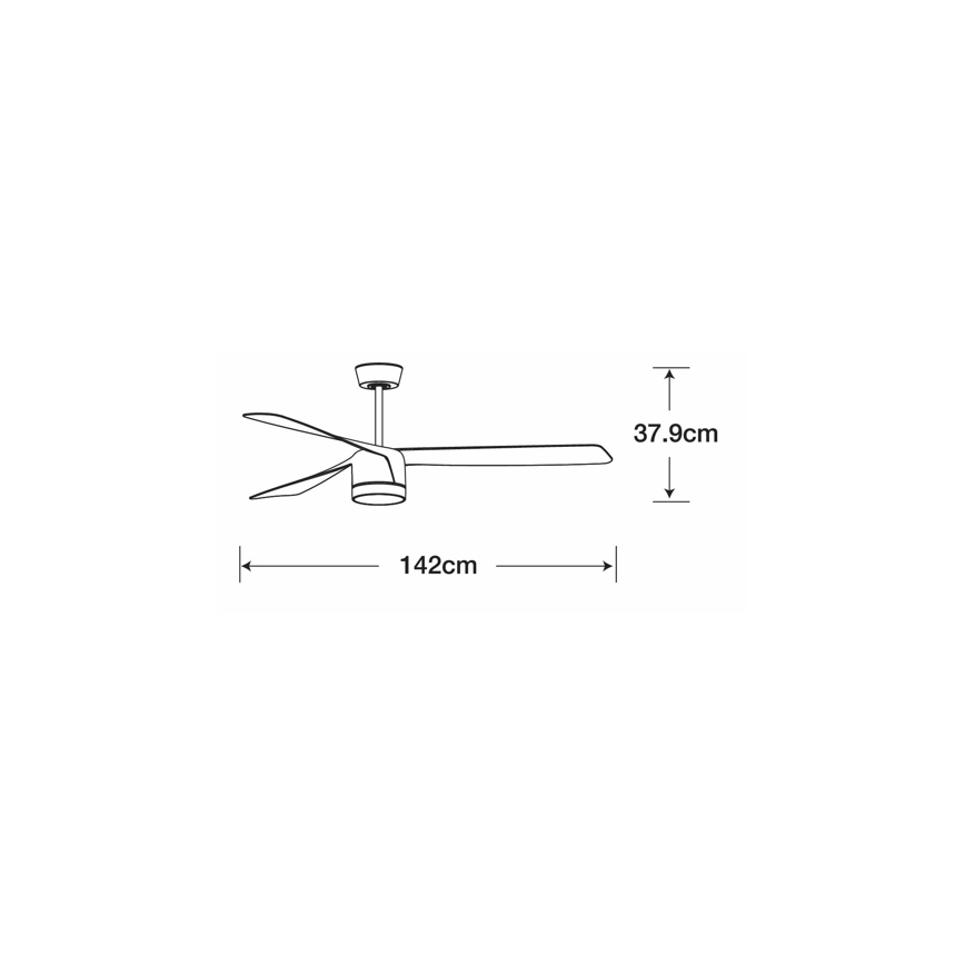 Lucci air 213281 - Stropni ventilator PEREGRINE 1xGX53/12W/230V crna + daljinski upravljač