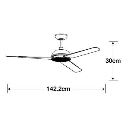 Lucci air 213301- LED Prigušivi stropni ventilator UNIONE 1xGX53/12W/230V smeđa/sjajni krom + daljinski upravljač