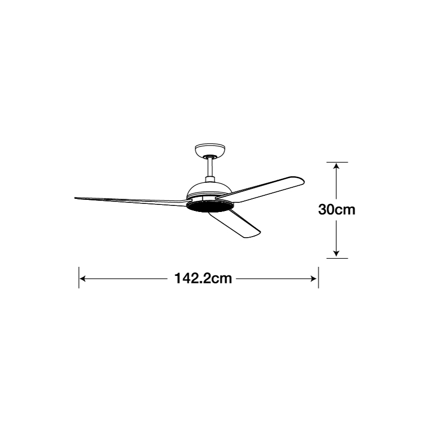 Lucci air 213301- LED Prigušivi stropni ventilator UNIONE 1xGX53/12W/230V smeđa/sjajni krom + daljinski upravljač