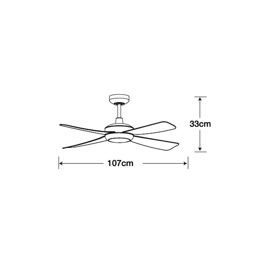 Lucci air 213303 - LED Prigušivi stropni ventilator SLIPSTREAM 1xGX53/12W/230V crna + daljinski upravljač