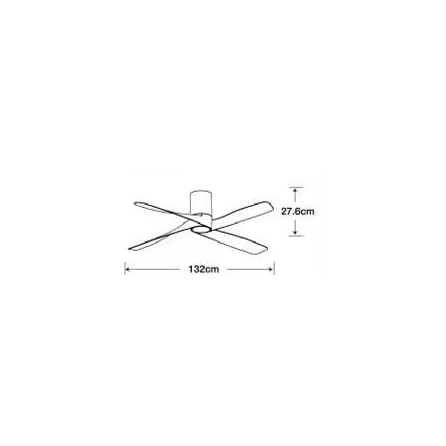 Lucci air 213351 - LED Prigušivi stropni ventilator RIVIERA 1xGX53/12W/230V crna + daljinski upravljač