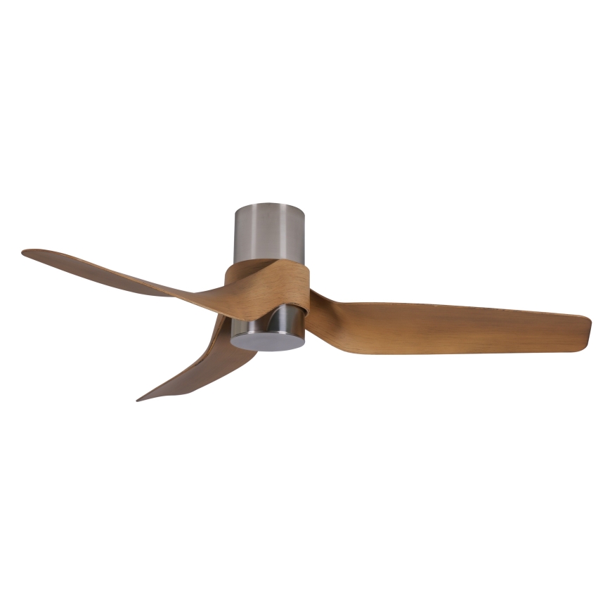 Lucci air 213355-LED Prigušivi stropni ventilator NAUTICA 1xGX53/12W/230V smeđa/sjajni krom + daljinski upravljač