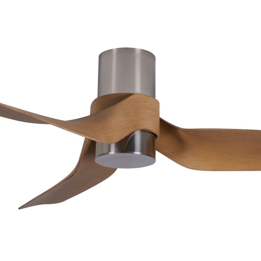 Lucci air 213355-LED Prigušivi stropni ventilator NAUTICA 1xGX53/12W/230V smeđa/sjajni krom + daljinski upravljač