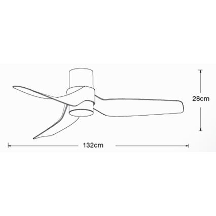 Lucci air 213355-LED Prigušivi stropni ventilator NAUTICA 1xGX53/12W/230V smeđa/sjajni krom + daljinski upravljač