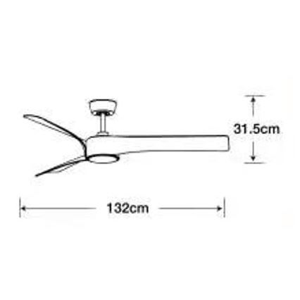 Lucci air 213358 - LED Prigušivi stropni ventilator LINE 1xGX53/12W/230V crna + daljinski upravljač