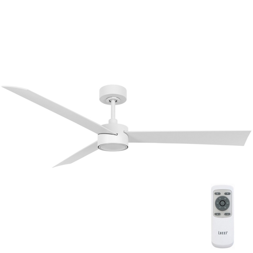 Lucci air 21610349- LED Prigušivi stropni ventilator CLIMATE 1xGX53/12W/230V bijela + daljinski upravljač