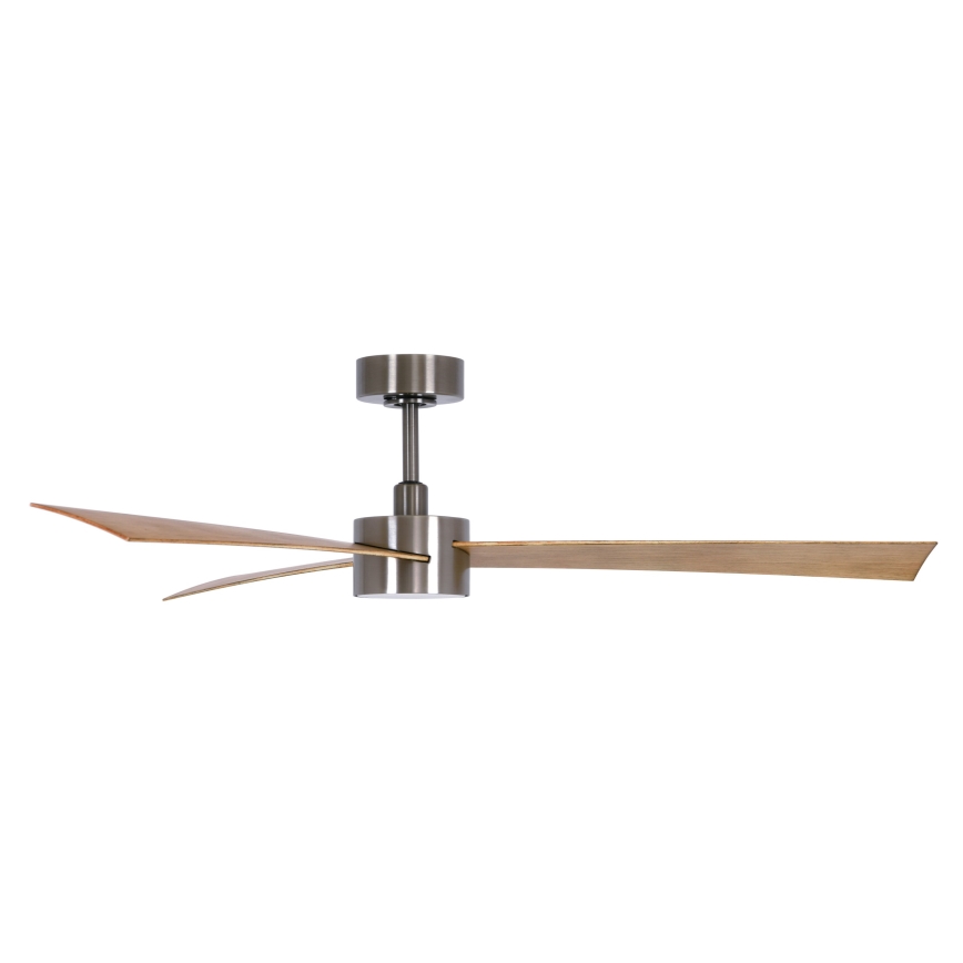 Lucci air 21610449 - LED Prigušivi stropni ventilator CLIMATE 1xGX53/12W/230V smeđa/sjajni krom + daljinski upravljač