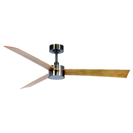 Lucci air 21610449 - LED Prigušivi stropni ventilator CLIMATE 1xGX53/12W/230V smeđa/sjajni krom + daljinski upravljač