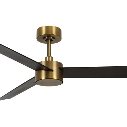 Lucci air 21610549- LED Prigušivi stropni ventilator CLIMATE 1xGX53/12W/230V wenge/zlatna + daljinski upravljač