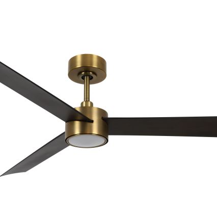 Lucci air 21610549- LED Prigušivi stropni ventilator CLIMATE 1xGX53/12W/230V wenge/zlatna + daljinski upravljač