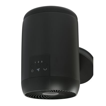Lucci Air 21612649 - Zidni ventilator JET 32W/230V crni + daljinski upravljač