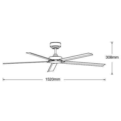 Lucci air 21616149 - Stropni ventilator MONZA IP55 crna + daljinski upravljač