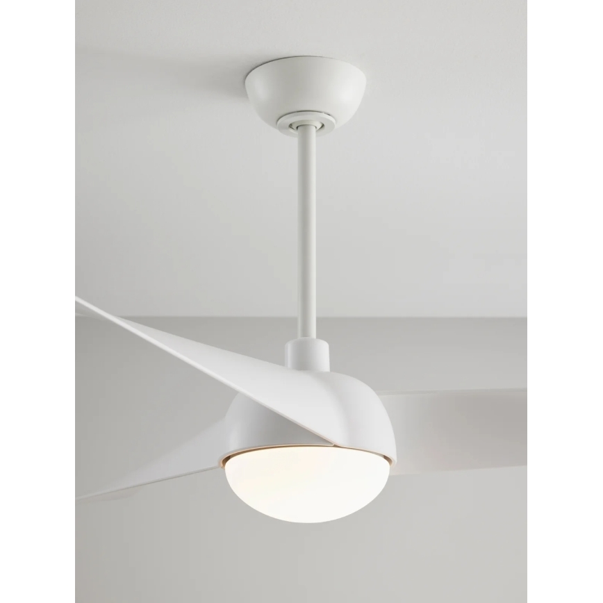 Lucci Air 21617049 - LED stropni ventilator OSPREY s prigušivanjem 1xGX53/12W/230V pr. 132 cm bijeli + daljinski upravljač