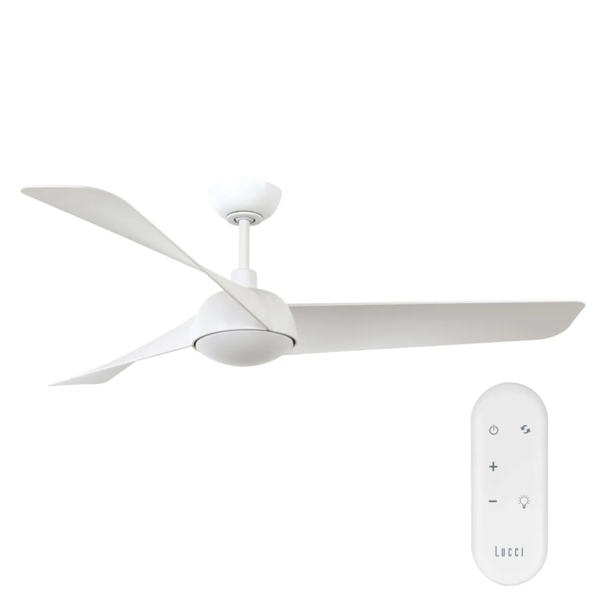 Lucci Air 21617049 - LED stropni ventilator OSPREY s prigušivanjem 1xGX53/12W/230V pr. 132 cm bijeli + daljinski upravljač