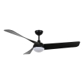 Lucci Air 21617149 - LED stropni ventilator OSPREY s mogućnošću prigušivanja 1xGX53/12W/230V Ø 132 cm, crni + daljinski upravljač