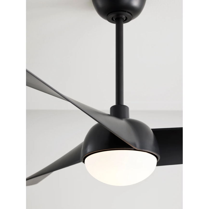 Lucci Air 21617149 - LED stropni ventilator OSPREY s mogućnošću prigušivanja 1xGX53/12W/230V Ø 132 cm, crni + daljinski upravljač