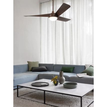 Lucci Air 21617249 - LED prigušivi stropni ventilator OSPREY 1xGX53/12W/230V Ø 132 cm brončani + daljinski upravljač