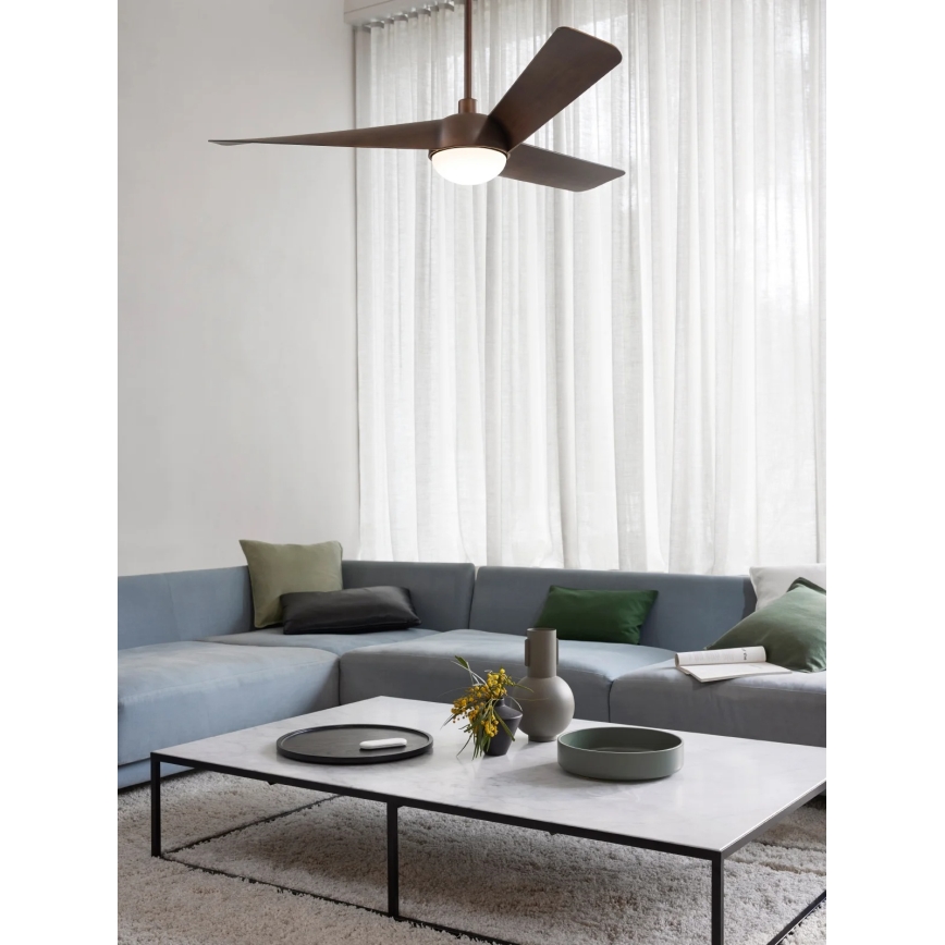 Lucci Air 21617249 - LED prigušivi stropni ventilator OSPREY 1xGX53/12W/230V Ø 132 cm brončani + daljinski upravljač