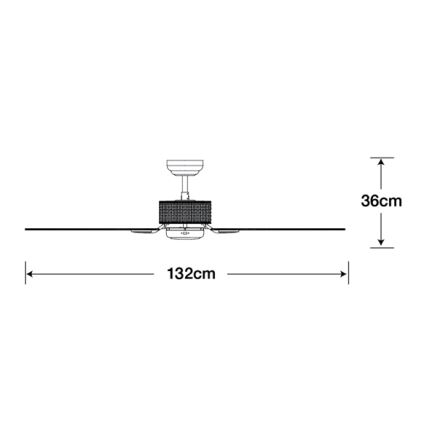 Lucci air 510297 - Stropni ventilator FIJIAN bijela