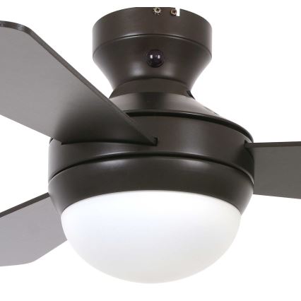 Lucci Air 512311 - Stropni ventilator AIRLIE HUGGER 2xE27/15W/230V drvo/smeđa Ø 91 cm + daljinski upravljač