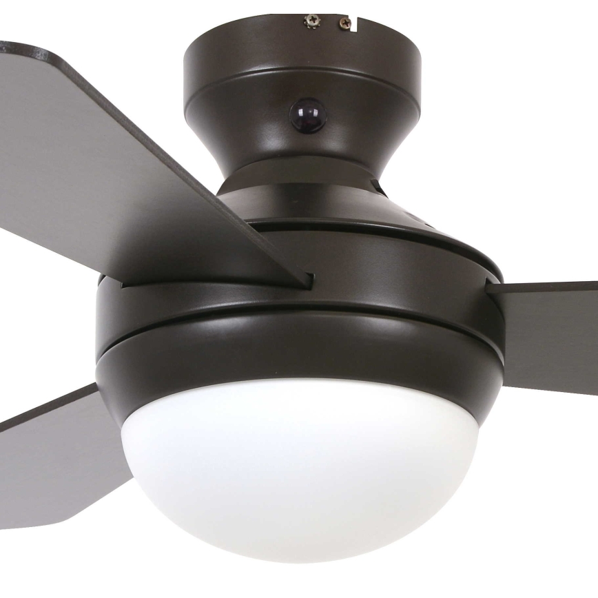 Lucci Air 512311 - Stropni ventilator AIRLIE HUGGER 2xE27/15W/230V drvo/smeđa Ø 91 cm + daljinski upravljač