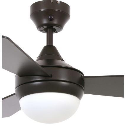 Lucci Air 512311 - Stropni ventilator AIRLIE HUGGER 2xE27/15W/230V drvo/smeđa Ø 91 cm + daljinski upravljač