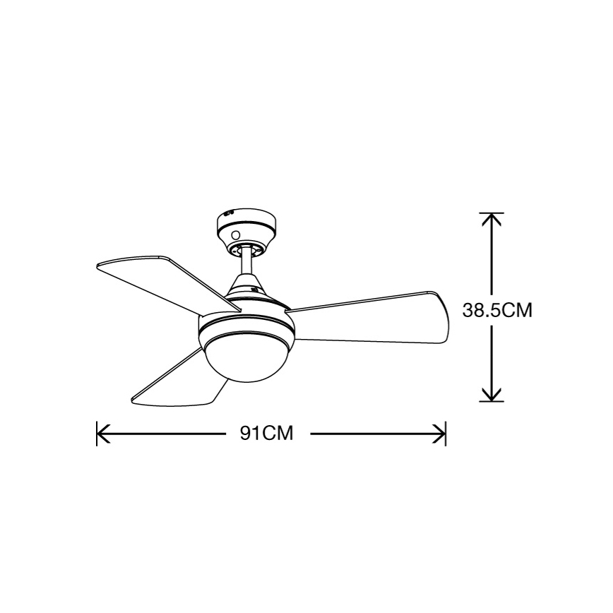 Lucci Air 512311 - Stropni ventilator AIRLIE HUGGER 2xE27/15W/230V drvo/smeđa Ø 91 cm + daljinski upravljač
