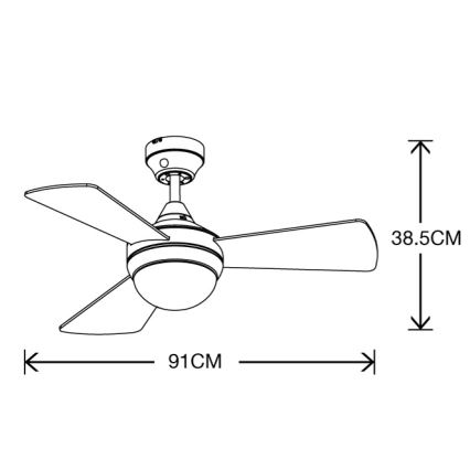 Lucci Air 512311 - Stropni ventilator AIRLIE HUGGER 2xE27/15W/230V drvo/smeđa + daljinski upravljač