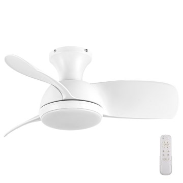 Lucci air 513071 - LED Prigušivi stropni ventilator SYROS LED/18W/230V 3000/4000/6000K bijela + daljinski upravljač