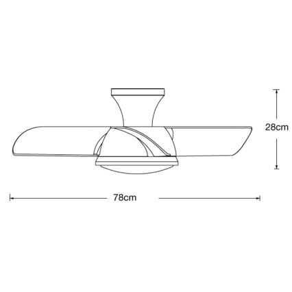 Lucci air 513071 - LED Prigušivi stropni ventilator SYROS LED/18W/230V 3000/4000/6000K bijela + daljinski upravljač