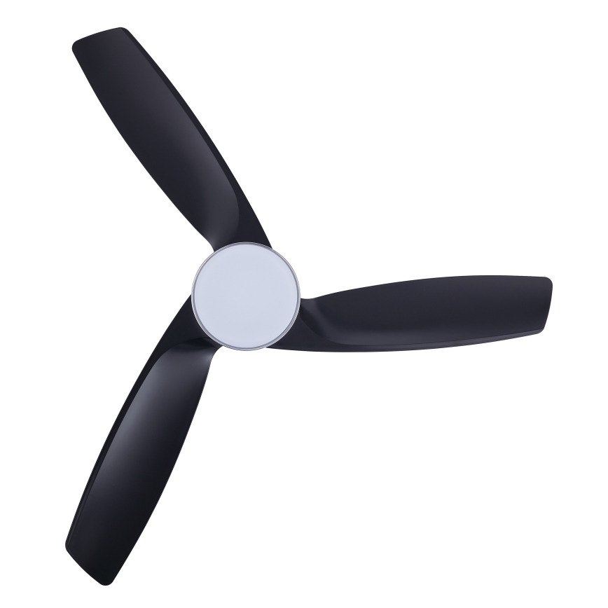 Lucci air 513072 - LED Prigušivi stropni ventilator BRONX LED/18W/230V 3000/4000/6000K crna/sjajni krom + daljinski upravljač