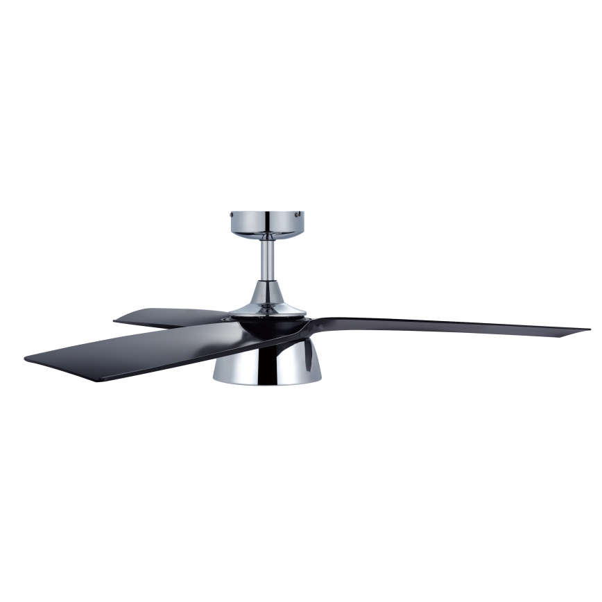 Lucci air 513072 - LED Prigušivi stropni ventilator BRONX LED/18W/230V 3000/4000/6000K crna/sjajni krom + daljinski upravljač