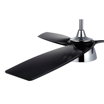 Lucci air 513072 - LED Prigušivi stropni ventilator BRONX LED/18W/230V 3000/4000/6000K crna/sjajni krom + daljinski upravljač