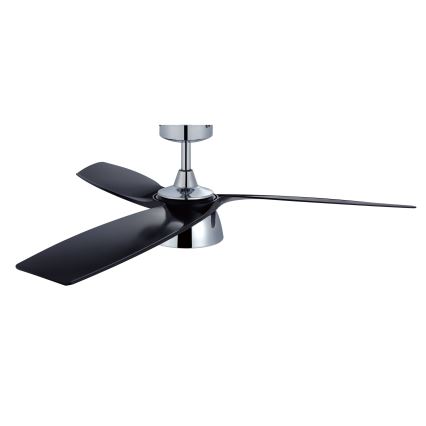 Lucci air 513072 - LED stropni ventilator s mogućnošću prigušivanja BRONX LED/18W/230V 3000/4000/6000K crna/sjajni krom promjer 132 cm + daljinski upravljač