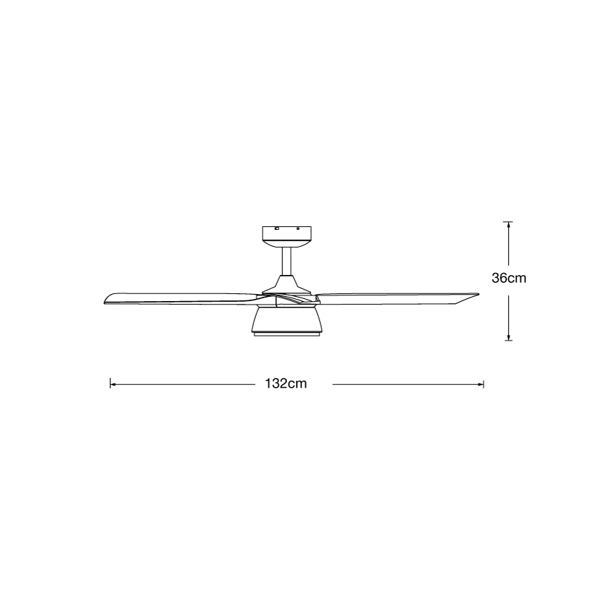 Lucci air 513072 - LED stropni ventilator s mogućnošću prigušivanja BRONX LED/18W/230V 3000/4000/6000K crna/sjajni krom promjer 132 cm + daljinski upravljač