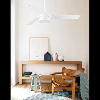 Lucci Air 513073 - LED stropni ventilator s prigušivanjem BRONX LED/18W/230V 3000/4000/6000K prom. 132 cm bijela + daljinski upravljač