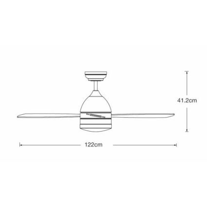 Lucci air 513075 - LED Stropni ventilator VECTOR LED/25W/230V 3000/4200/6500K bijela + daljinski upravljač